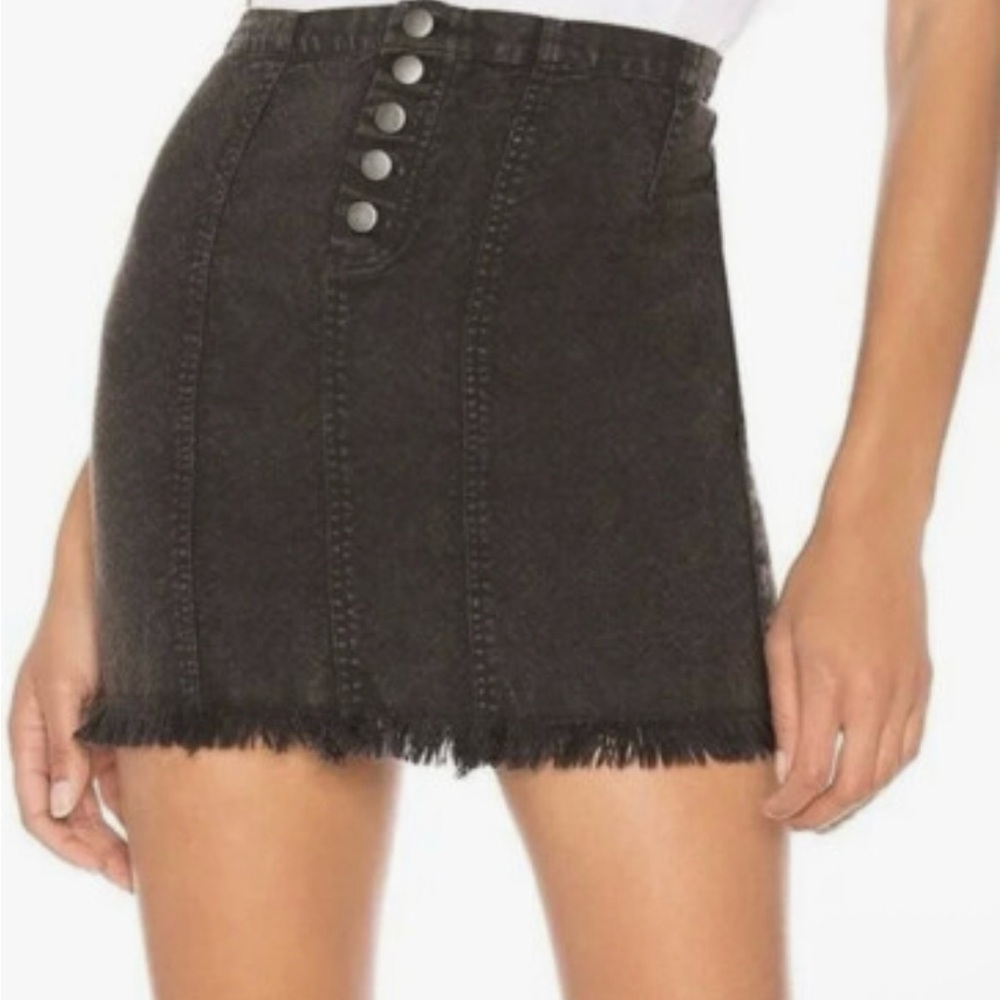 NWT Chaser Black Button-Detail Mini Skirt Small